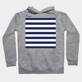 Navy Blue and White Stripes Hoodie